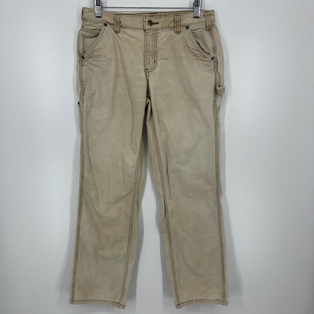Carhartt Womens Original Fit Canvas Work Pants Tan Size 8 Regular